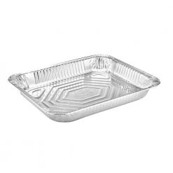 King Zak Disposable Aluminum Heavy Duty Aluminum Foil Half Size Deep Pan 12.75