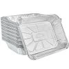 King Zak Disposable Aluminum Heavy Duty Aluminum Foil Half Size Deep Pan 12.75" L X 10.375" W X 2.5" D [Lid Option Available]
