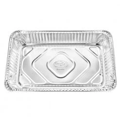 King Zak Heavy Duty Aluminum Foil Full Size Medium Pan 20.75" L X 12.75" W X 2.2" D [50 Count] Disposable Aluminum