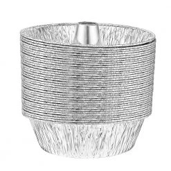King Zak Heavy Duty Aluminum Foil Angel Tube Pan 10.25" L X 10.25" W X 3.25" D [100 Count]