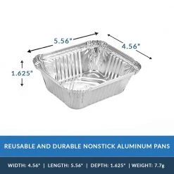 King Zak Aluminum Foil 1lb Pan With Dome Lid [192 Count] Disposable Aluminum