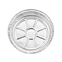 King Zak Heavy Duty Aluminum Foil Round Pan 9.25" L X 9.25" W X 2" D [500 Count] Disposable Aluminum
