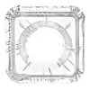 King Zak Aluminum Foil Large Square Gas Burner Guard 8.375" L X 8.375" W X 0.5" D [1000 Count] Disposable Aluminum