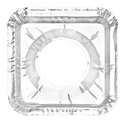 King Zak Aluminum Foil Large Square Gas Burner Guard 8.375" L X 8.375" W X 0.5" D [1000 Count] Disposable Aluminum