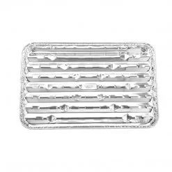 King Zak Heavy Duty Aluminum Foil Large Broiler Pan L 13” X W 9” X D 1 1/4” [200 Count] Disposable Aluminum