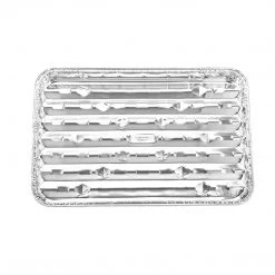 King Zak Disposable Aluminum Heavy Duty Aluminum Foil Jumbo Broiler Pan 16" L X 11.7" W 5 X 1.25" D [48 Count]