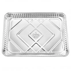 King Zak Heavy Duty Aluminum Half Size Cookie Sheet 17.75" L X 12.75" W X 1.25" D [100 Count] Aluminum Pans