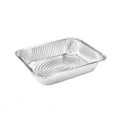 King Zak Disposable Aluminum Heavy Duty Aluminum Foil Half Size Deep Pan 12.75