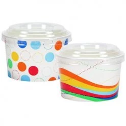 King Zak Party Dimensions Premium Quality Paper Ice Cream CupsSize Options: 8oz Ice Cream Cup