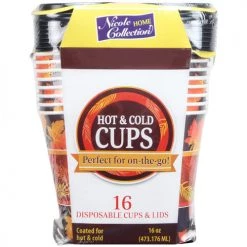 King Zak Premium Paper Leaves 16oz Cup Home Essentials