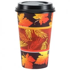 King Zak Premium Paper Leaves 16oz Cup Home Essentials