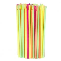 King Zak Plastic Neon 10inch Straws Party Dimensions