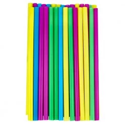 King Zak Plastic Smoothie Straws