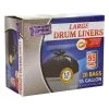 King Zak Premium Plastic 55 Gallon Drum Liner 1.5 Mil