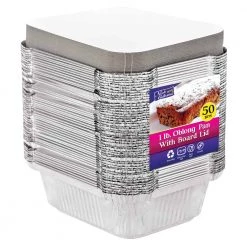 King Zak Heavy Duty Aluminum Foil Oblong Pan With Size And Lid Options Disposable Aluminum