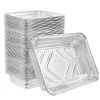 King Zak Heavy Duty Aluminum Foil 2.25lb Oblong Pan With Foil Lid 8.75" L X 6.25" W X 1.75" D Disposable Aluminum