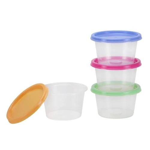 King Zak Premium Plastic Microwaveable, Stackable Mini 3oz Containers With Airtight Lids 3 King Zak Premium Plastic Microwaveable, Stackable Mini 3oz Containers With Airtight Lids