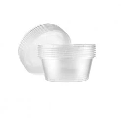 King Zak Premium Plastic Microwaveable, Stackable 10oz Deli Containers With Airtight Lids Kitchen Storage