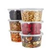 King Zak Premium Plastic Microwaveable, Stackable 16oz Deli Containers With Airtight Lids Kitchen Storage