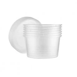 King Zak Premium Heavy Duty Plastic Microwaveable, Stackable 16oz Deli Containers With Airtight Lid 10 King Zak Premium Heavy Duty Plastic Microwaveable, Stackable 16oz Deli Containers With Airtight Lid