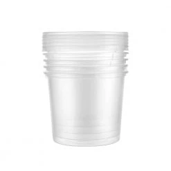 King Zak Premium Plastic Microwaveable, Stackable 25oz Deli Containers With Airtight Lids