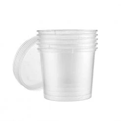King Zak Premium Plastic Microwaveable, Stackable 25oz Deli Containers With Airtight Lids