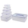 King Zak Premium Heavy Duty Plastic Microwaveable, Stackable Locking Containers With Airtight Lids