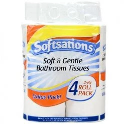 King Zak Home Essentials Premium Paper 2 Ply Toilet Tissue Roll 176 Sheet