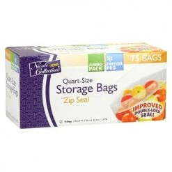 King Zak Premium Heavy Weight Plastic Zip Seal Storage BagsSize Options: 1qt Storage Bag