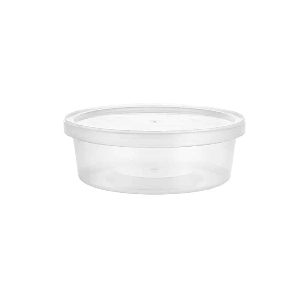 King Zak Premium Heavy Duty Plastic Microwaveable, Stackable 8oz Deli Containers With Airtight Lid Kitchen Storage 4 King Zak Premium Heavy Duty Plastic Microwaveable, Stackable 8oz Deli Containers With Airtight Lid Kitchen Storage