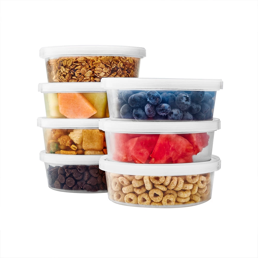 King Zak Premium Heavy Duty Plastic Microwaveable, Stackable 8oz Deli Containers With Airtight Lid Kitchen Storage 3 King Zak Premium Heavy Duty Plastic Microwaveable, Stackable 8oz Deli Containers With Airtight Lid Kitchen Storage