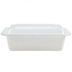 King Zak Premium Heavy Plastic, Microwaveable, Stackable 7"x5" 24oz Meal Prep Containers With Airtight Lid Kitchen Storage