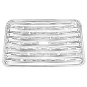 King Zak Disposable Aluminum Heavy Duty Aluminum Foil BBQ Grill Pan 13.45" L X 9.25" W X 2.375" D [72 Count]