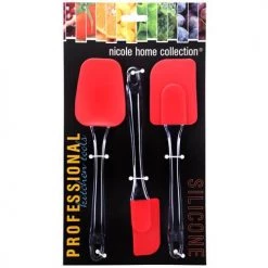 King Zak Premium Plastic Red Silicone Spatula