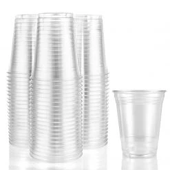 King Zak Disposable Dinnerware Cups Premium Heavy Weight Plastic CupsSize Options: 16oz Cup