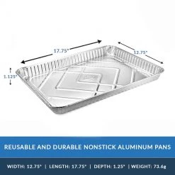 King Zak Heavy Duty Aluminum Half Size Cookie Sheet 17.75