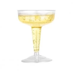 King Zak Premium Heavy Weight Plastic DrinkwareSize Options: 5oz Champagne Flute Stemware, 2oz Footed Wine Stemware, 5oz Tumbler, 4oz Champagne Cup Stemware, 5oz Tulip Wine Stemware, 8oz Footed Wine Stemware And 7oz Martini Stemware