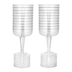 King Zak Premium Heavy Weight Plastic DrinkwareSize Options: 5oz Champagne Flute Stemware, 2oz Footed Wine Stemware, 5oz Tumbler, 4oz Champagne Cup Stemware, 5oz Tulip Wine Stemware, 8oz Footed Wine Stemware And 7oz Martini Stemware
