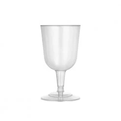 King Zak Disposable Dinnerware Cups Premium Heavy Weight Plastic DrinkwareSize Options: 5oz Champagne Flute Stemware, 2oz Footed Wine Stemware, 5oz Tumbler, 4oz Champagne Cup Stemware, 5oz Tulip Wine Stemware, 8oz Footed Wine Stemware And 7oz Martini Stemware
