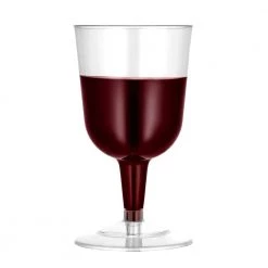 King Zak Disposable Dinnerware Cups Premium Heavy Weight Plastic DrinkwareSize Options: 5oz Champagne Flute Stemware, 2oz Footed Wine Stemware, 5oz Tumbler, 4oz Champagne Cup Stemware, 5oz Tulip Wine Stemware, 8oz Footed Wine Stemware And 7oz Martini Stemware