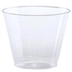 King Zak Premium Heavy Weight Plastic 9oz Old Fashioned Tumbler