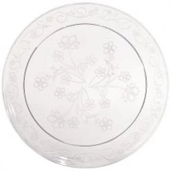 King Zak Tabletop Premium Heavy Weight Plastic D'Vine ServingwareSize Options: 10inch Plate, 9inch Plate, 7inch Plate, 6.25inch Plate, 10oz Bowl And 6oz Bowl