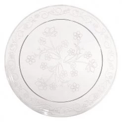 King Zak Tabletop Premium Heavy Weight Plastic D'Vine ServingwareSize Options: 10inch Plate, 9inch Plate, 7inch Plate, 6.25inch Plate, 10oz Bowl And 6oz Bowl
