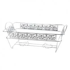 King Zak Disposable Aluminum Aluminum Decorative Chafing Rack W/Fuel Holder