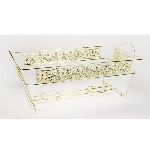 King Zak Disposable Aluminum Aluminum Decorative Chafing Rack W/Fuel Holder 5 King Zak Disposable Aluminum Aluminum Decorative Chafing Rack W/Fuel Holder