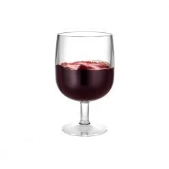 King Zak Premium Extra Heavy Weight Plastic 9oz Wine Glass