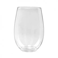 King Zak Premium Extra Heavy Weight Plastic Stemless Drinkware