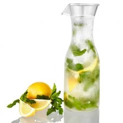 King Zak Disposable Dinnerware Servingware Premium Extra Heavy Weight Acrilyc 40oz Carafe Jar