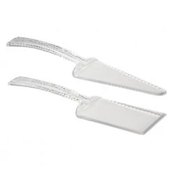 King Zak Premium Extra Heavy Weight Plastic Cake Server Set Disposable Dinnerware Servingware