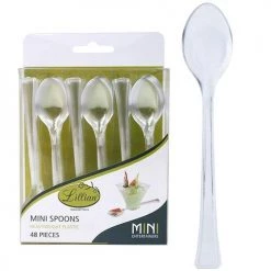 King Zak Disposable Dinnerware Servingware Premium Plastic Mini Serving Utensil Box